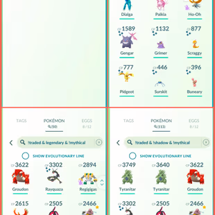 🎯LEVEL 41 PG ACCT | SHINY RAYQUAZA HO-OH / 113 TRADABLE | 50 LEGENDARY | 13 SHINY | 1 HUNDO 💯 | RARE COLLECTOR - Image 5