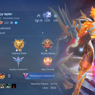 MOBILE LEGEND ACCOUNT | ANTI HACKBACK GUARANTEE | 128 Heroes | 243 Skins | CLAUDE PRIME | NATALIA COLLECTOR - Image 2