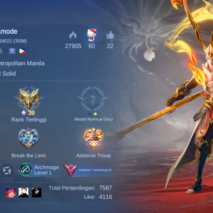 EC134|LV 85|HERO 129|SKIN 351|EXALTED IV|ALL EMBLEM MAX|2 KOF (KARINA,MASHA)|FANNY ASPIRANTS|BENEDETTA DUCATI|ROGER TRAN - Image 2