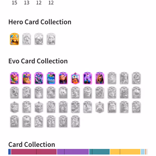 Xp 55!! kt 15!!  Evo 8!!!15 lvl -3 Cards !!! 14 lvl -43 Cards!!  BEST DEAL  - Image 1