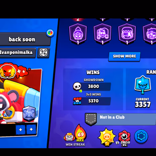 390 SKINS | 77.500 TROPHIES | 100 BRAWLERS | 45 HYPERCHARGE | 61 MAX | 48 PRESTIGE | 14 BUFFIES - Image 6