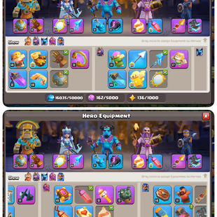 F504-||🔥TH17 ALMOST MAXED🔥||HEROS-95-95-61-70-39 || 6600 GEMS|| 15X EPIC EQUIPMENT HIGH LEVEL||FULLY LOADED MAGIC ITEM - Image 5