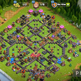 F679-||🔥TH18 FULL MAXED🔥|| HEROS-100-100-80-72-50-13 || WALL MAX || 15X EPIC EQUIPMENT MAX TYPE || 10X RARE HEROS SKIN - Image 1
