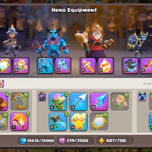 401 | 11x EPIC EQUIPMENT MAX ALMOST | TH13 MAX 100 PERCENT NOTHING LEFT | ALL HERO MAX 75-75-50-50-50-25 | MAGIC ITEMS - Image 6