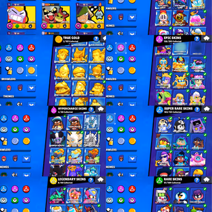 80k TROPHIES | 54 MAX POWER BRAWLERS | 101 BRAWLERS UNLOCK | 44 HYPERCHARGE | 388 SKINS | INSTANT DELIVERY - Image 5