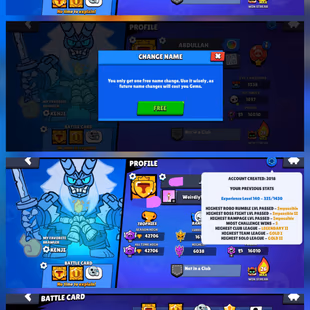 🔥OG ID 2018 [Trophy 42.7K] All Brawler [37x Max] 🔥50K Blings. 26x Win Streak| 277x OG Rare Skin | Free Rename.Instant  - Image 3