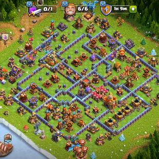 BEST OFFER | TH 16 DEFENCE MAX | HERO : 82-85-55-60-35 | SB-MAX FB-MAX EB-23 RS-22 13 EPIC EQUIPMENT PURPLE WALL XP-217 - Image 1