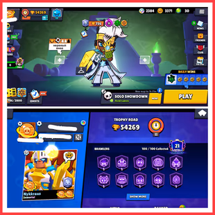  100/100 BR | 54.2K TROPHY | 41 MAX [ 31 HYPERCHARGED ] | 379 RARE SKINS | 29 BUFFIES | 21 PRESTIGE | FULL ACCESS  - Image 2