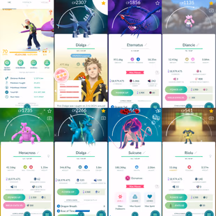 1884 Level 70 Eternatus Shiny Riolu Shiny DMax Suicune Shiny Dialga Origin Roar of Time Shundo Mega Gyarados - Image 1