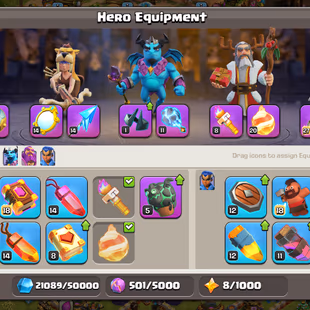Th16 | Hero-90-95-70-44 | Equipment-13-Epic Good Lvl Up | Defns Wall Strong Max | XP- 215 | NC-Yes | BEST-DEAL - Image 6