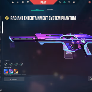 EU | 14 Skins | Radiant Entmt SYS Phantom🌀 | Reaver & Glitchpop Vandal🍁 | 6.9K VP Spent | Unranked - Image 1