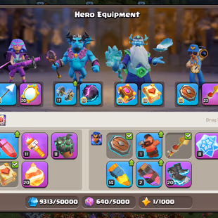 🚀EPIC TH 16 NEAR MAX🚀HEROS LVL 90-90-62-63-37-3 | EPIC EQUIPMENTS | NC AT 500 GEMS | LOADED MAGIC ITEMS | INSTANT  - Image 7