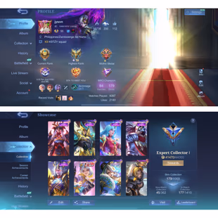 MOONTON | LV 86 | DM 167 | SANRIO FLORYN - LUCKYBOX KARINA - COVENANT LESLEY - CC NATA | HERO 84 | SKIN 179 | BP 16K - Image 2