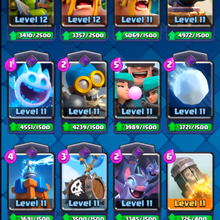 9 YEARS BADGE | 5500 TROPHIES | 39 LVL | KT 13 | 106 CARDS | 1 MAX CARDS | EMOTE 21 | L8PGLLCL - TAG ACCOUNT - Image 7