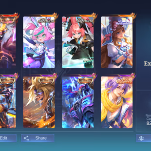 PL569|Lvl 59|EXALTED IV|ALL EMBLEM MAX|334 SKIN|FRANCO LEGEND|3 COLLECTOR(YSS,TERIZLA,BADANG)|2 ASPIRANTS(LAYLA,CHANGE)| - Image 5