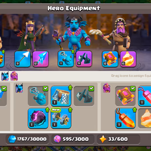 BEST OFFER | TH 12 MAX OUT | HEROES : 65-65-40-40 | 4 EPIC EQUIPMENT | NC FREE | 317 MEDALS | XP 127 | 3K GEMS - Image 8