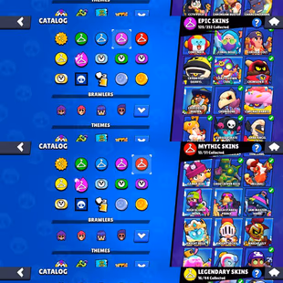 🔥93K TROPHY|1X PRESTIGE|🌟72 MAXED|66 HYPERCHARGE|390 TOTAL SKINS|16 LEGENDARY OLD BRAWL PASSES SKINS|100 RARE SKINS| - Image 4