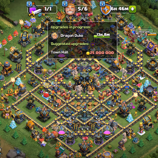 TH 17 Full Max Both Side !! New hero Left !! TownHall Level 17 !! 23500 Gems !! All Epics ( 3 Almost Max ) !! Magic Item - Image 1