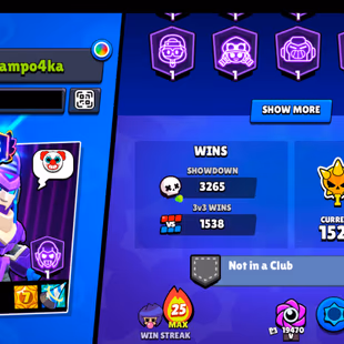 214 SKINS | 55.500 TROPHIES | 90 BRAWLERS | 11 HYPERCHARGE | 13 MAX | 35 PRESTIGE | 16 BUFFIES - Image 6