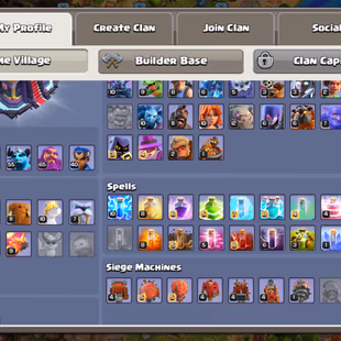 TH15 MAX BASE!! 216-XP HEROES 81-82-55-65-40!! PAID SCENERY SKIN!! SB/24 GG/20 FA/20 EB/20! FULL LOADED ITEMS!  - Image 5