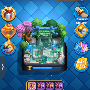 Value Starter ACC | KT LEVEL 11 (33) | 120 Cards | 2619081 Gold | 5281 Gems | Trophies: 6827 | 8 Evo | 14 Wild Shard | - Image 1