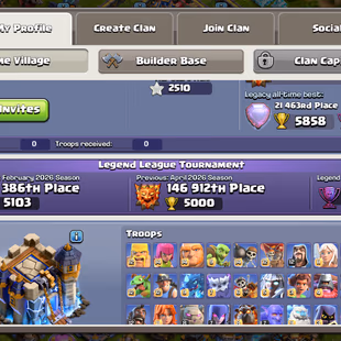 🔥MOST RAREST UNDERTAKER WARDEN SKIN🔥[TH18] DEFENCE MAX || 6 HERO MAX || 17K GEMS || SOLID EPIC EQUIPMENT || HIGH PROFI - Image 5