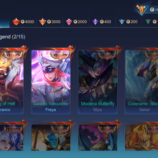 EMBLEM MAX HERO MAX SKIN 545 LEGEND 2 CC 3 KOF KARINA GUIN CHOU DAWNNING BRUNO NEXUS MARTIS TRANFORMRS X BROG ROGER  - Image 4