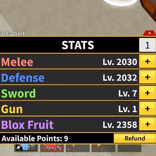 iOS/Android - Global - Level 2145 - Money 1074000 - Swords 17 - Guns 8 - Fruits 11 - Code981 - Image 4