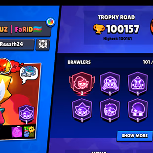 301-GEM | 100.2K TROPHY-490X SKINS | NC AVAILABLE | 101/101 BRAWLER | 98X MAX | 78X HYPER | 3v3 WINS | LOTS OF RARE SKIN - Image 3