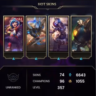 LEAGUE OF LEGENDS | 357 level | 74 skins | Full access | Warranty | 2 Gifts  - Image 1