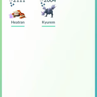 2 SHINY LEGENDARY KYUREM n HEATRAN [] LEVEL 30 [] 21 LEGENDARY [] 52 SHINY [] RENAME AVAILABLE [] INSTANT [] AVAILABLE - Image 5