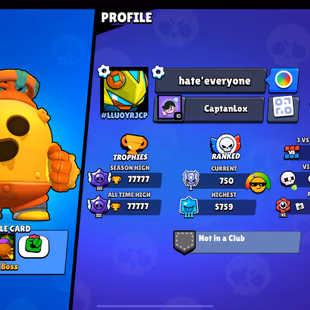 🔥TROPHIES 77777🔥 BRAWLERS 95 [] MAX BR 59 [] HYPER 37 [] SKINS 260 - Image 3