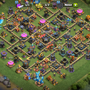 Th 17 max || wall defenc max || 929 starry ore || Hero 87 90 68 35 || 12 epic equipment good level || 2100 gems   - Image 1