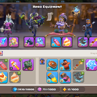 TH 18 FULLY MAX-NOTHING LEFT-XP 263-[ 11 EPIC EQUIPMENT MAX-ALL HERO MAX-649 MEDALA-NC 500-WAR STARS 6029-BEST DEAL - Image 7