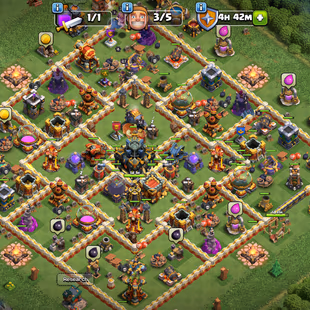 ❗[ PREMIUM TH-17 ]❗LVL 17 WALLS [RARE] || G.GUANTLET - S.BALL [18] || E.BOOT [14] || NICE DEFENCES - TROOPS - HEROS  - Image 1