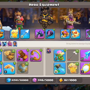 🔥TOWNHALL 18💎 DARK AGE SCENERY [] 100-100-63-75-50 HERO [] 1139 GEMS - 31 EQUIPMENT - 1600 WWS - RENAME 500  - Image 4