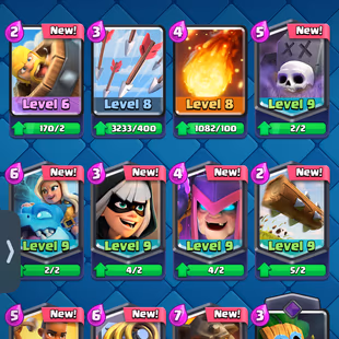 Value Starter ACC | KT LEVEL 11 (33) | 120 Cards | 2619081 Gold | 5281 Gems | Trophies: 6827 | 8 Evo | 14 Wild Shard | - Image 7