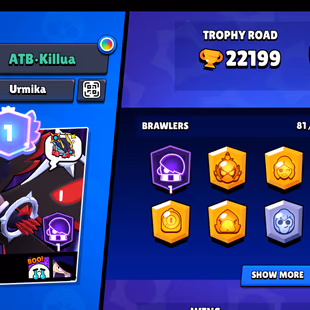 🔥22k Trophies🔥 || 81 Brawlers || 16 Max || 12 Hyper || 206 Exclusive Skins || Cheapest Account - Image 2