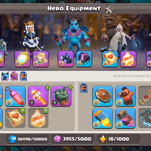 🔥[ TH-18 FULL MAX ] X LEGEND LEAUGE🔥10 EPIC EQUIPMENT MAX || AQ 105 BK 105 MP 95 GW 80 RC 55 || 32 SKIN X 9 SCENERY - Image 7