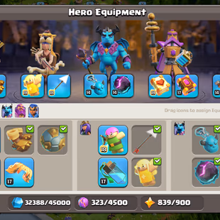 🔥Xp-204🔥 || Th16 || High Defence || Nc 500 Gems || 6 Builders || Heroes 79-88-58-61-28 || Cheapest Account - Image 3