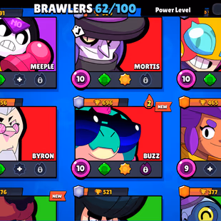 62 brawler | 23000 Trophy | 6 Max Brawler | 3 Haypercharge | 95 skin | 1 prestige| 23k trophy  - Image 7