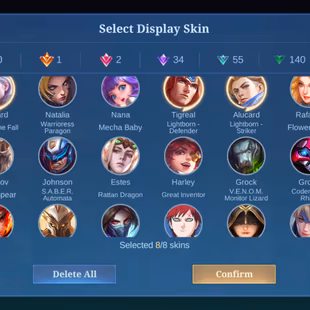 RARE ASPIRANT LAYLA || LUCKY BOX ALUCARD || EX 63 STAR || EPIC RECALL || RARE SKINS || EMBLEM MAX || 257 SKIN - Image 5
