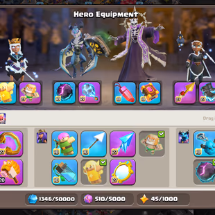 [PREMIUM]🔥SUPERIOR TH18💎Heros lvl 105-105-95-80-55-16 | 55 Heros Skins | 5 Premium Sceneries | Epic Max equipment |  - Image 5