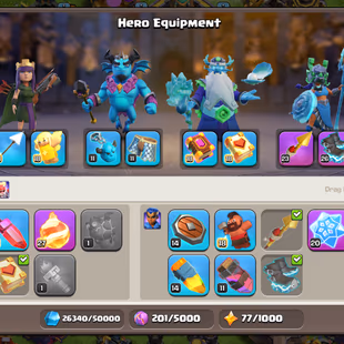 🔥EPIC EQUIPMENT SB-MAX!FB-MAX!GG-26!EB-26🔥XP 228!TH 18 NEAR MAX!HERO-80-105-72-80-55!VERY STRONG DEFENCE!GREAT TROOPS - Image 8