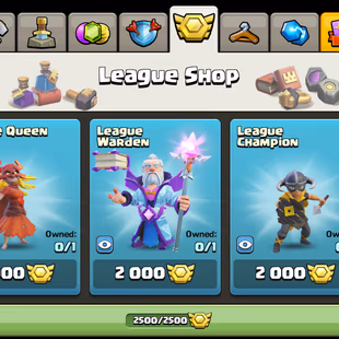 🔥2500 MEDALS TH 17 NEAR MAX🔥XP 223-[ 5 EPIC EQUIPMENT MAX-HERO 83-100-75-50-DEFENS MAX-NC YES-CAN BUY ANY LEGAUE SKIN - Image 3