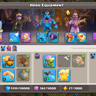 🔥TH 16 ALMOST MAX🔥XP 213-HERO 69-93-55-32-EPIC SB 20 EB 26 AF 14 RS 11-NC 500-WALLS NEAR MAX-STRONG DEFENSE-BEST DEAL - Image 6