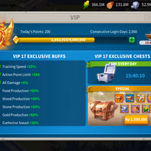 All Platform: 61M - Vip 17 - 29 Commanders - 23 Passport - 285 Gold Heads - 67k3 Gems - 1 Farm - 3 Skin Houses - Image 4