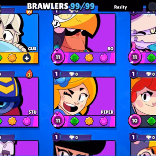 95.5K TROPHIES-90MAX BRAWLERS-99 BRAWLERS -70 HYPERCHARGED-449 SKINS-LEGENDARY 2025 🔥 CHALLENGER COLT🔥Virus 8 BIT - Image 7