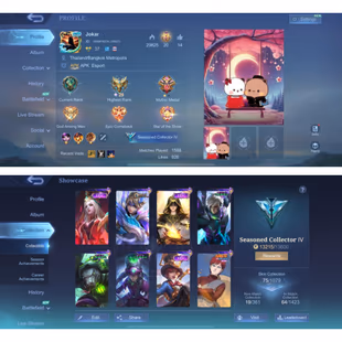 MOONTON | LV 67 🔥SPARKLE RECALL🔁 EPIC VEXANA - VENOM HARLEY & GROCK & GUSION - MSC CLAUDE | HERO 57 | SKIN 75 | BP 96K - Image 2