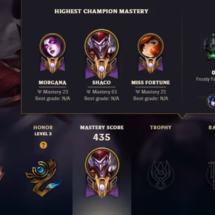 SEVER [ LAS ] - 204 LVL  - BRONZE II  - 177 SKINS - FULL CHAMP [ 6310 BE - 134 RP ] - FULL ACCESS - Image 1